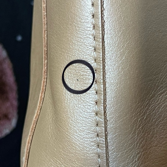 SOLD portland leather goods CHAMPAGNE mini snap crossbody tote - Picture 10 of 10